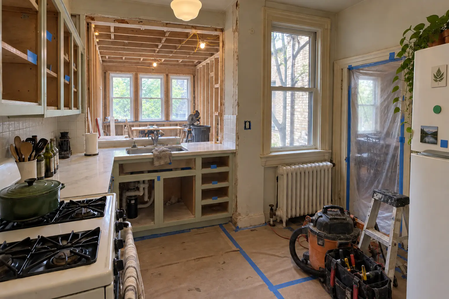 Kitchen Additions in a prewar house — in progress