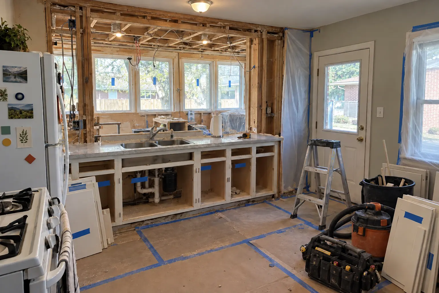 Kitchen Additions in a postwar ranch / cape cod / bi-level — in progress