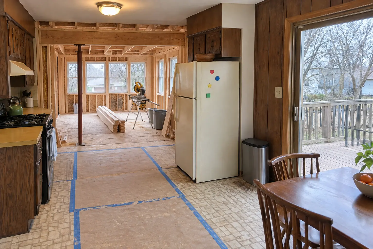 Kitchen Additions in a 1970s split-level / raised ranch / tract — in progress