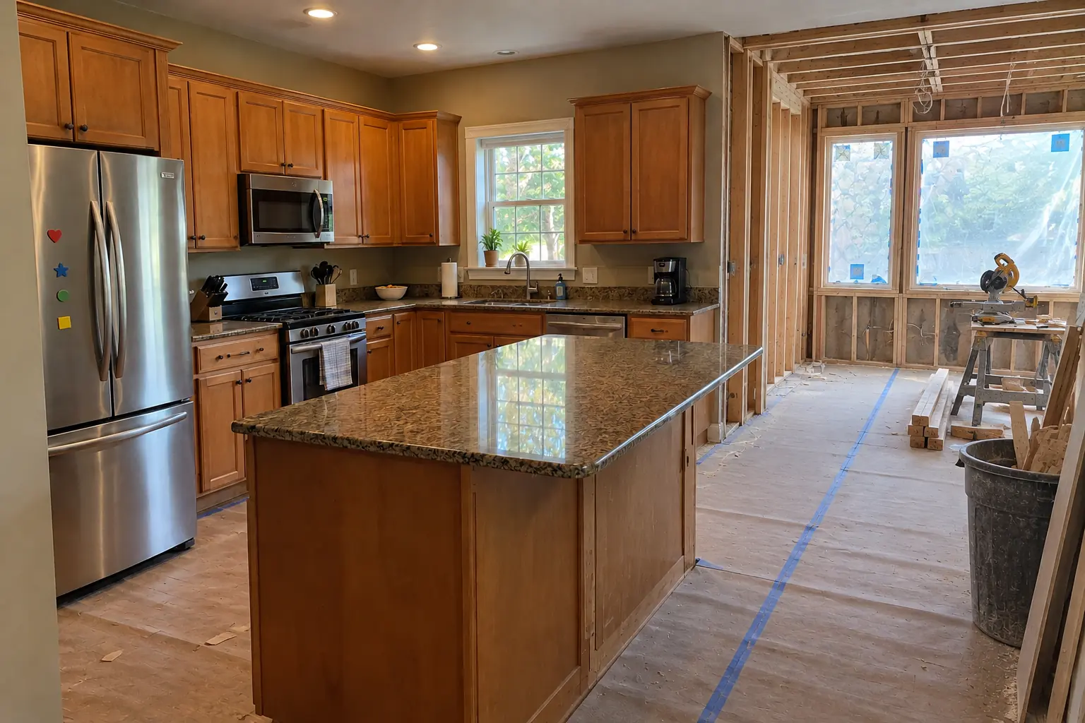 Kitchen Additions in a 2000s new construction — in progress