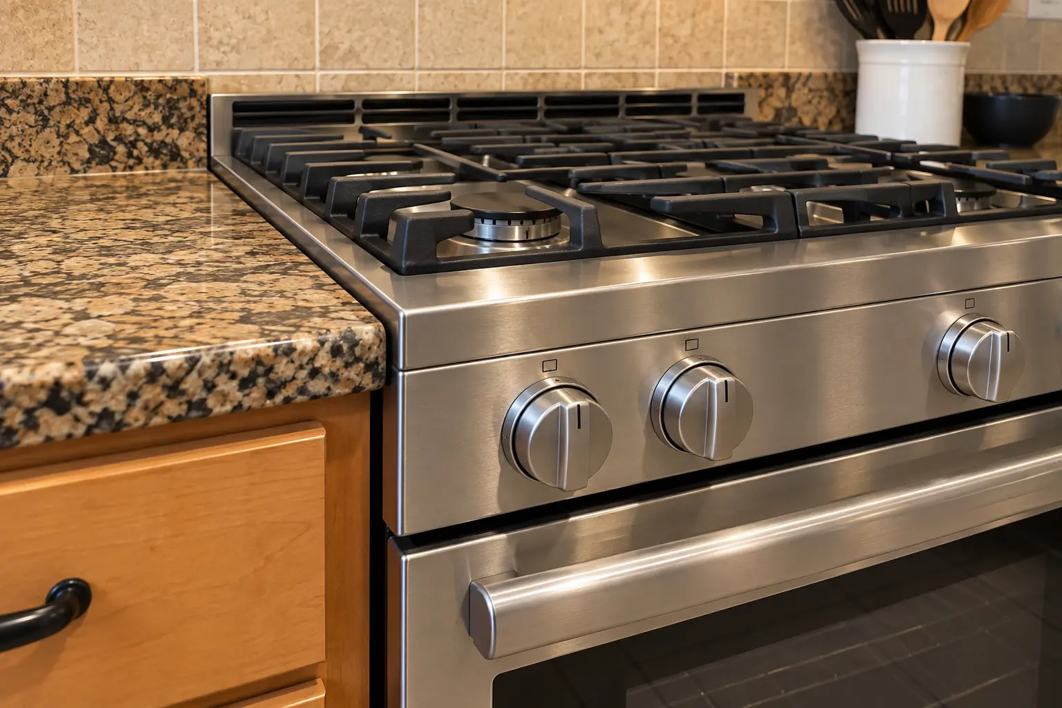 Kitchen Appliance Installation in a 2000s new construction — detail