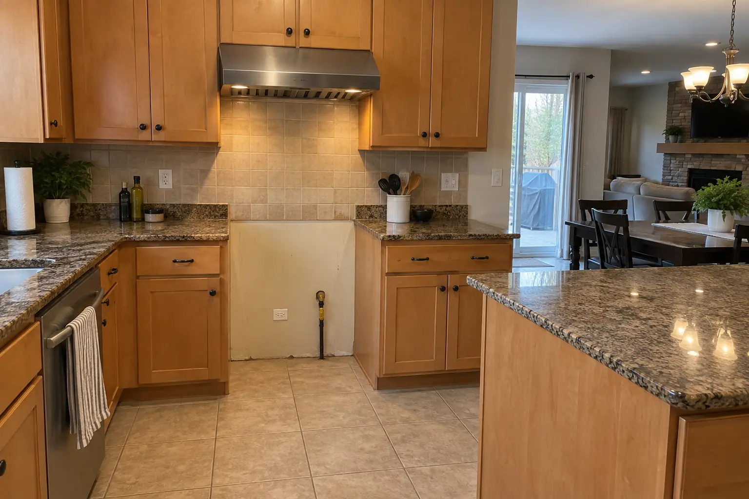 Kitchen Appliance Installation in a 2000s new construction — before