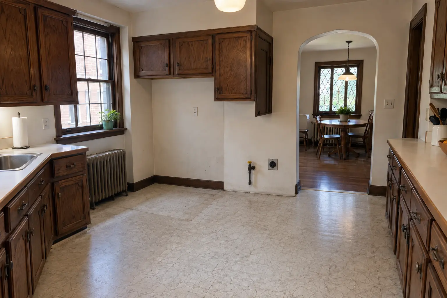 Kitchen Appliance Removal in a prewar house — after