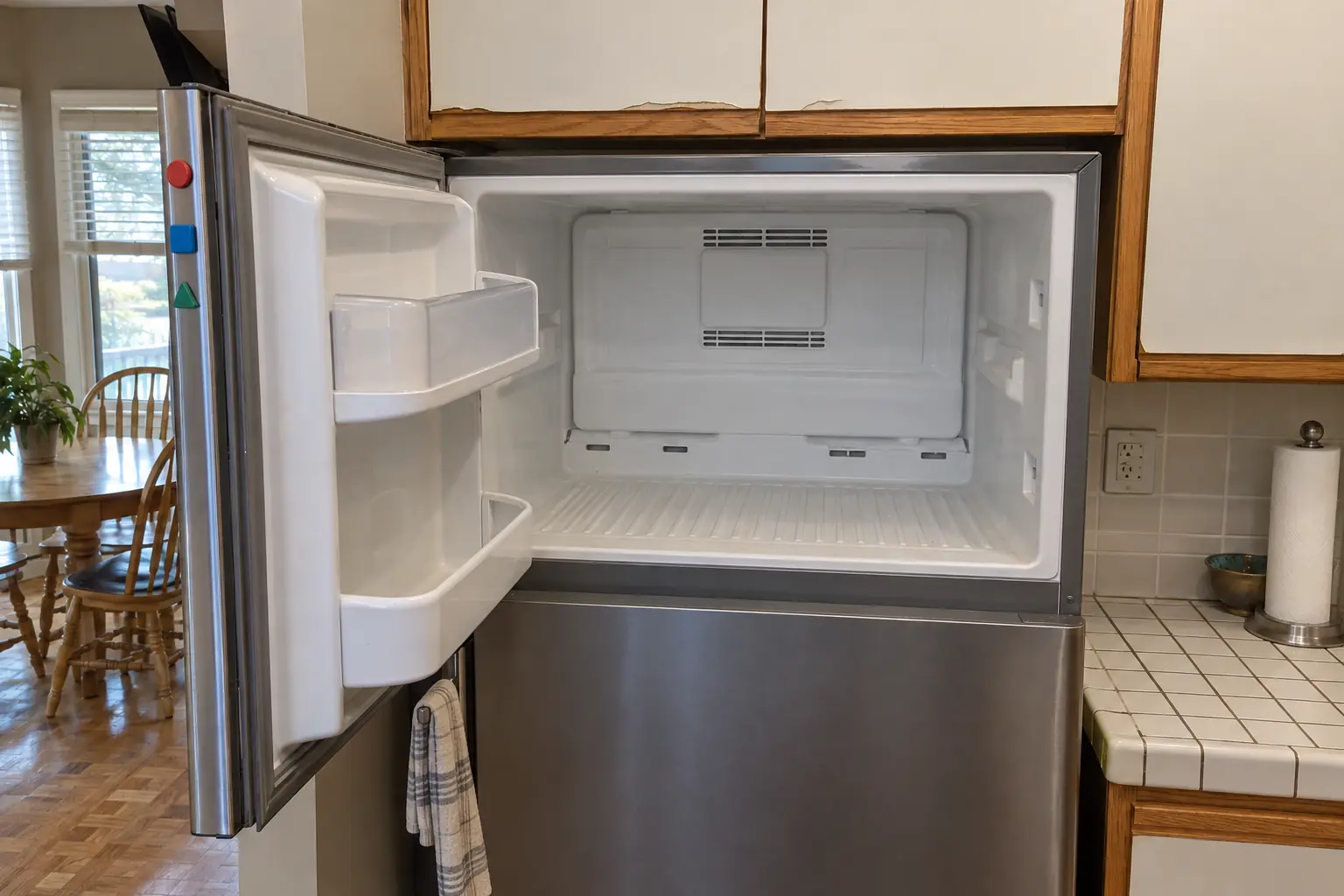 Kitchen Appliance Repair in a 1980s-1990s two-story colonial / tract house — fixed
