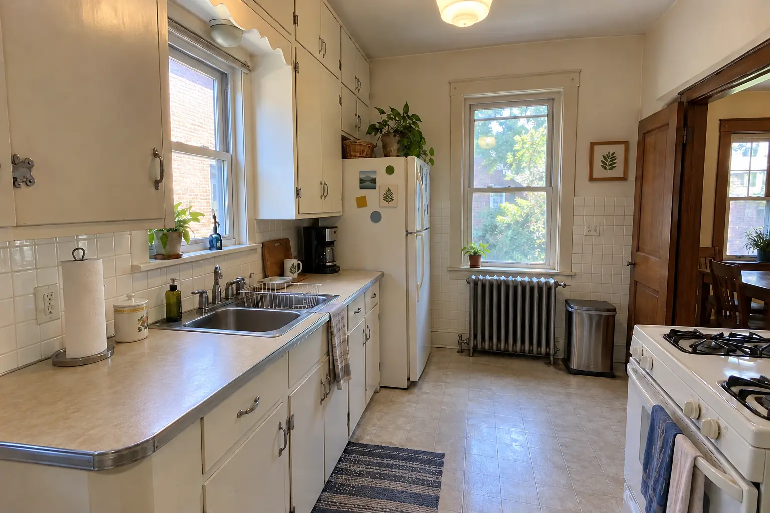 Kitchen Backsplash Installation in a prewar house — after