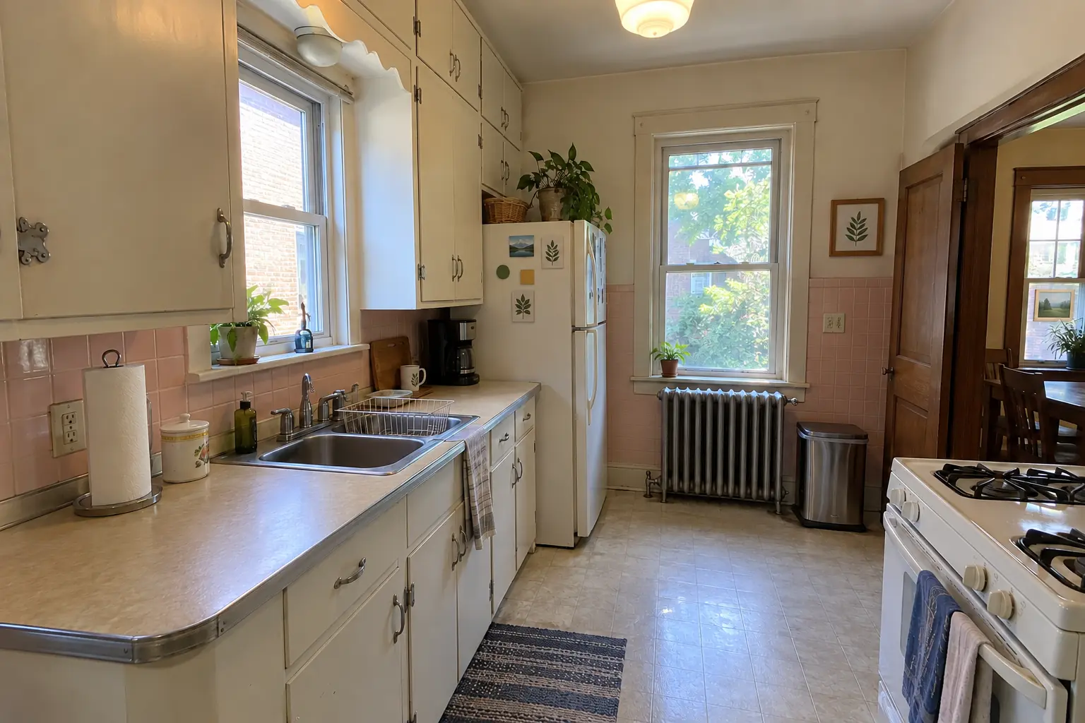 Kitchen Backsplash Installation in a prewar house — before
