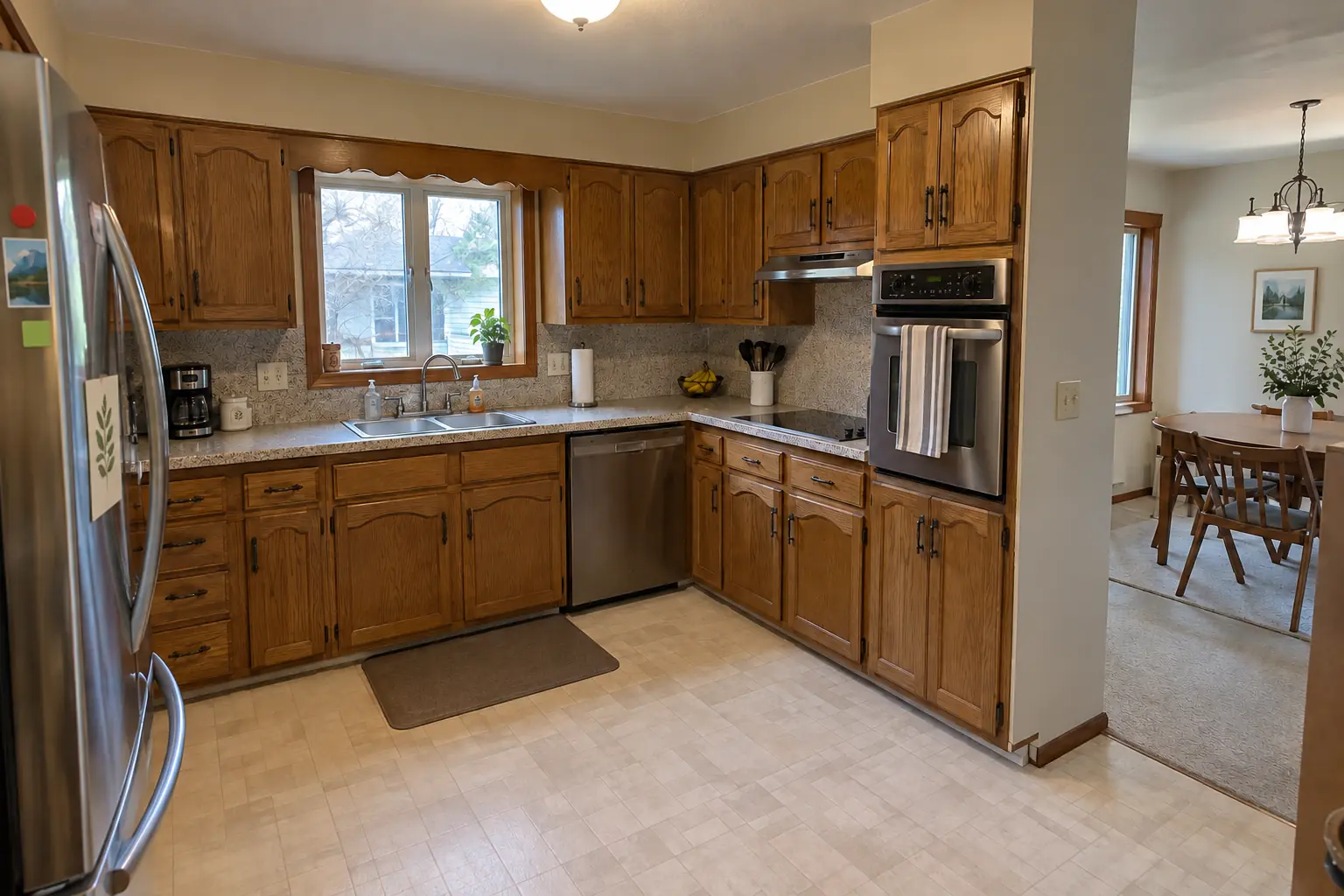 Kitchen Backsplash Installation — before