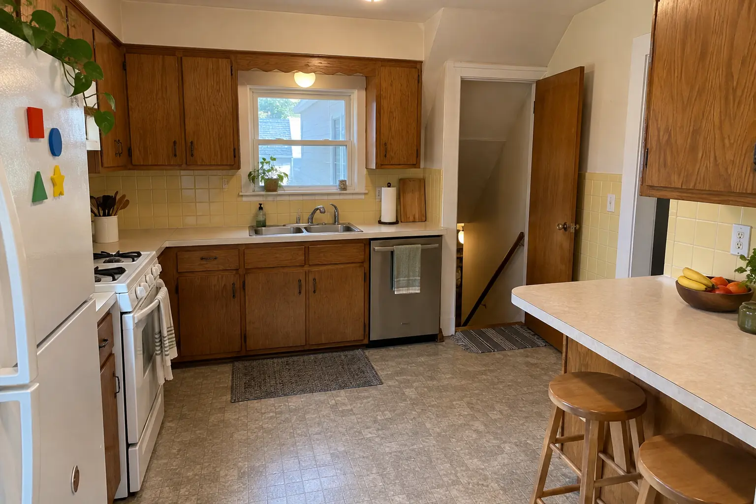 Kitchen Backsplash Installation — before