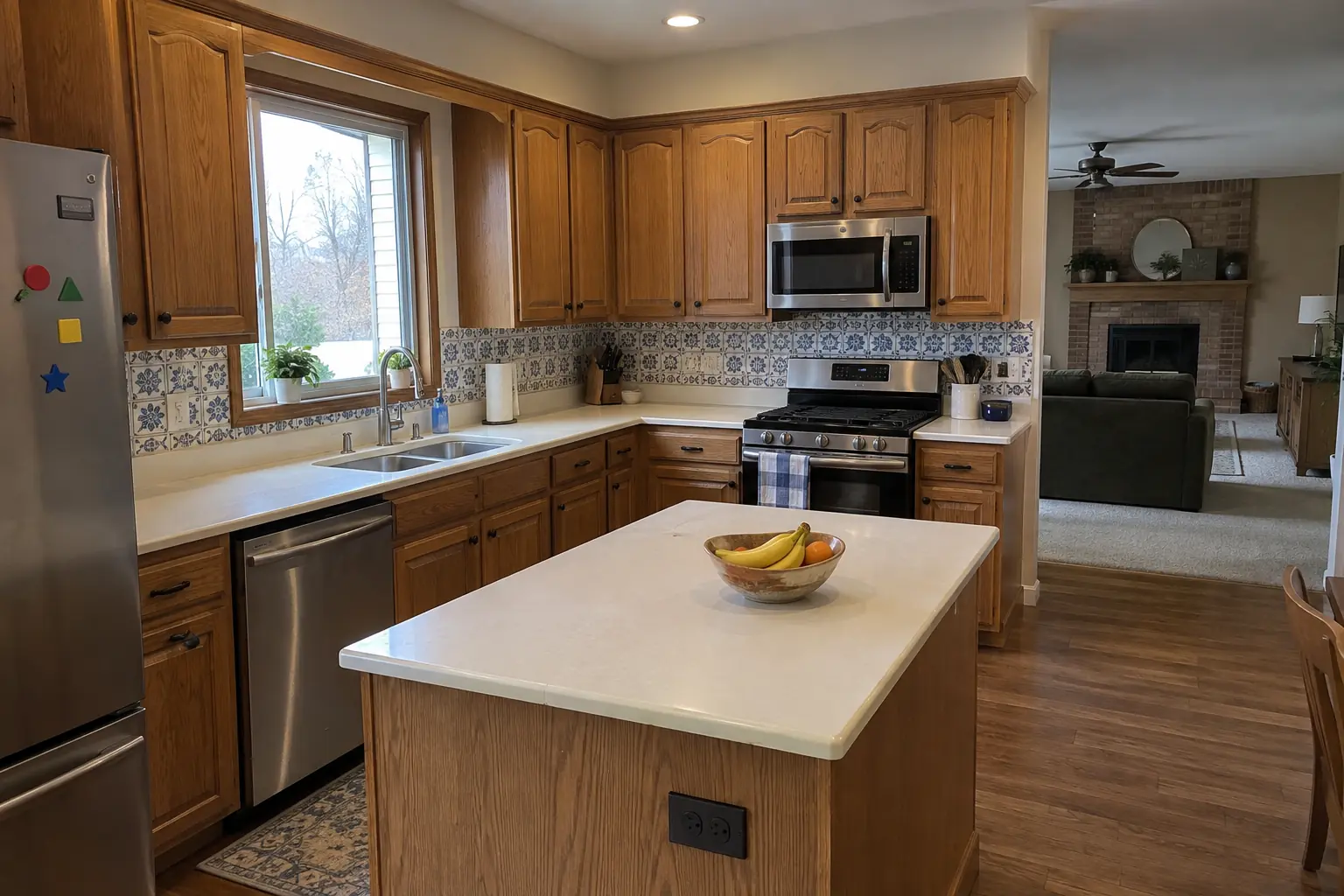 Kitchen Backsplash Installation — before
