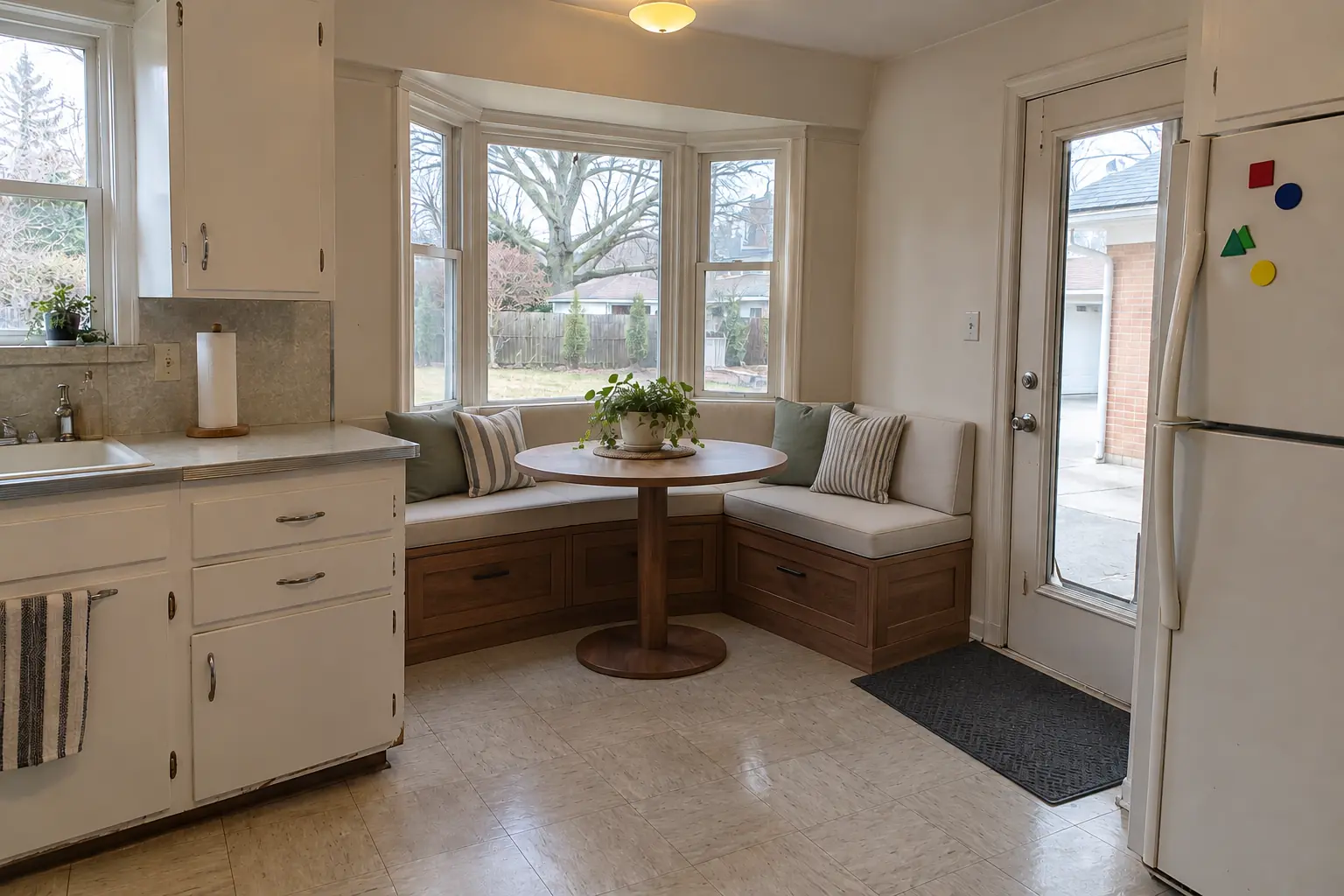 Built-In Breakfast Nook & Banquette — after