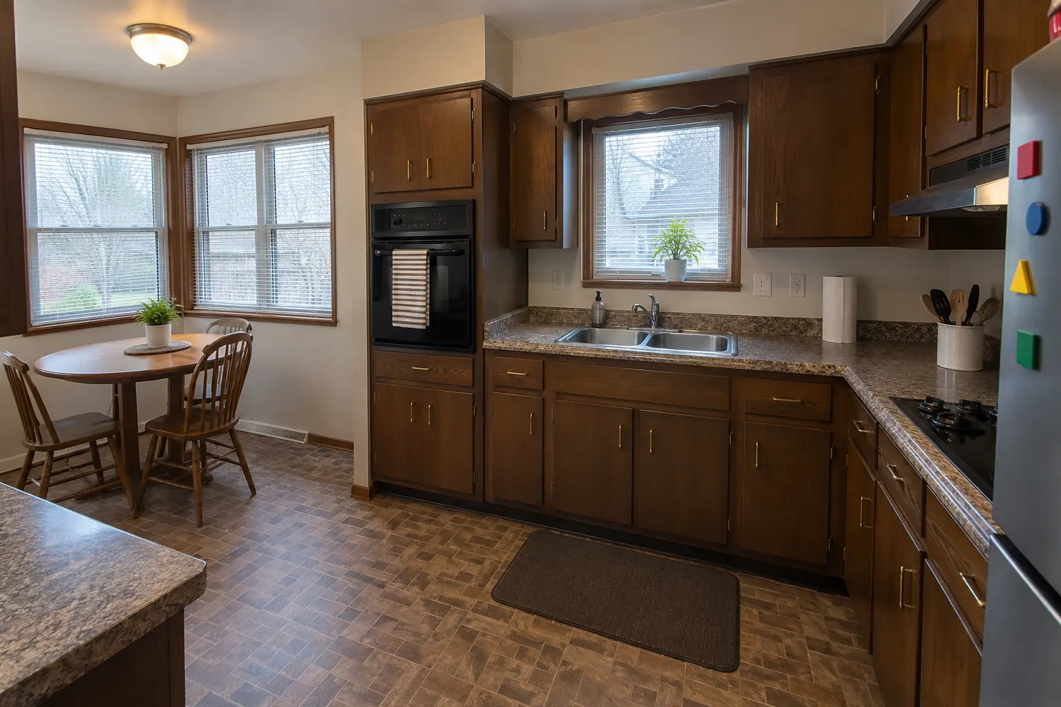 Built-In Breakfast Nook & Banquette project near Mount Prospect, before