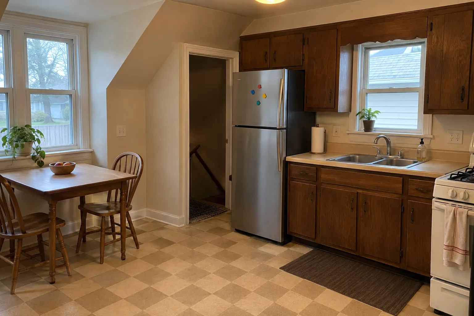 Built-In Breakfast Nook & Banquette project in Des Plaines, before