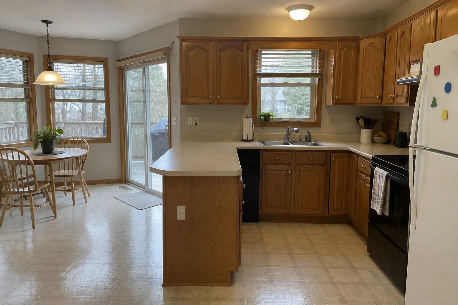 Built-In Breakfast Nook & Banquette project near Lake Zurich, before