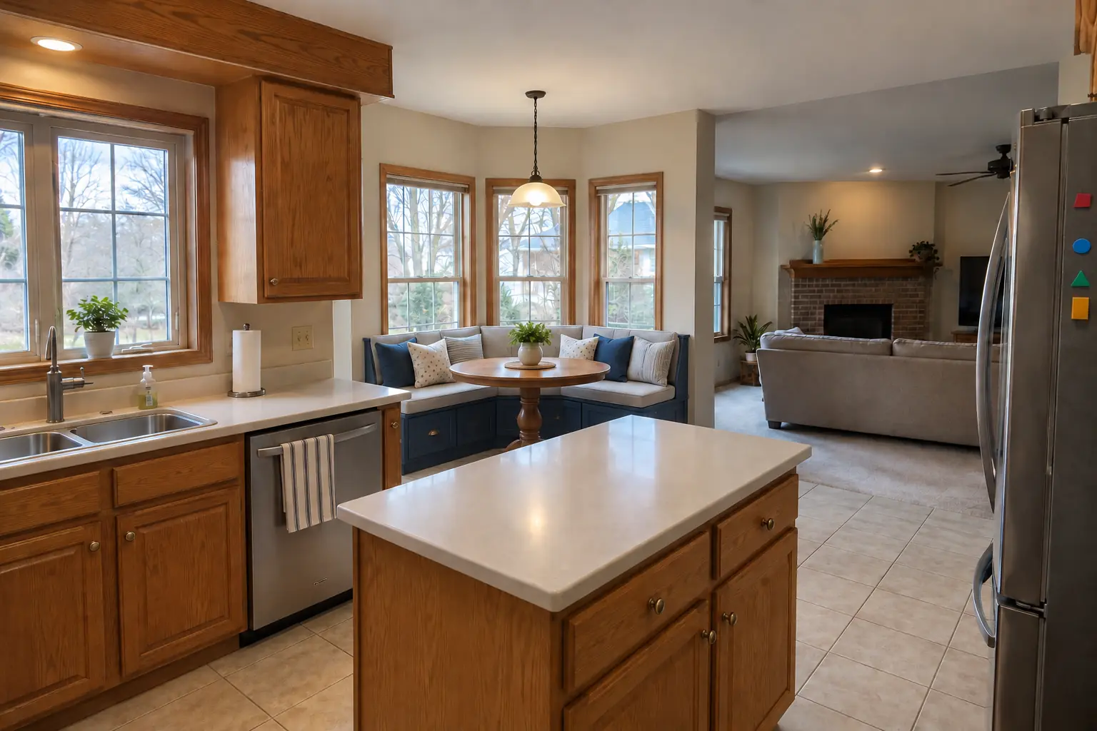 Built-In Breakfast Nook & Banquette — after