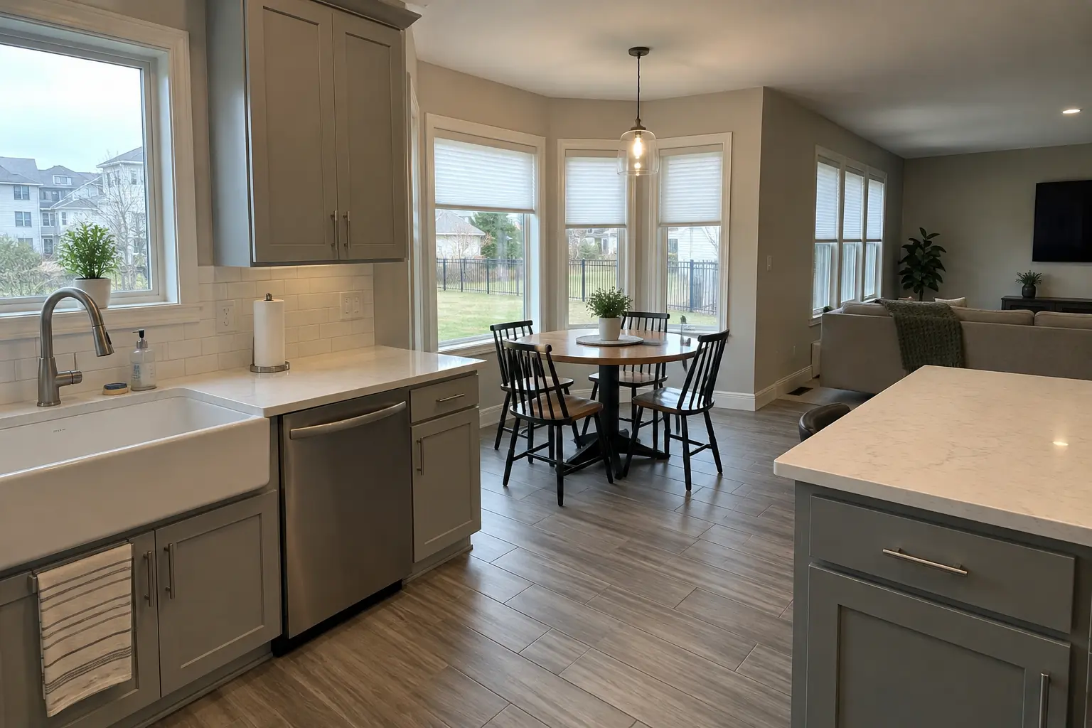 Built-In Breakfast Nook & Banquette project near Plainfield, before