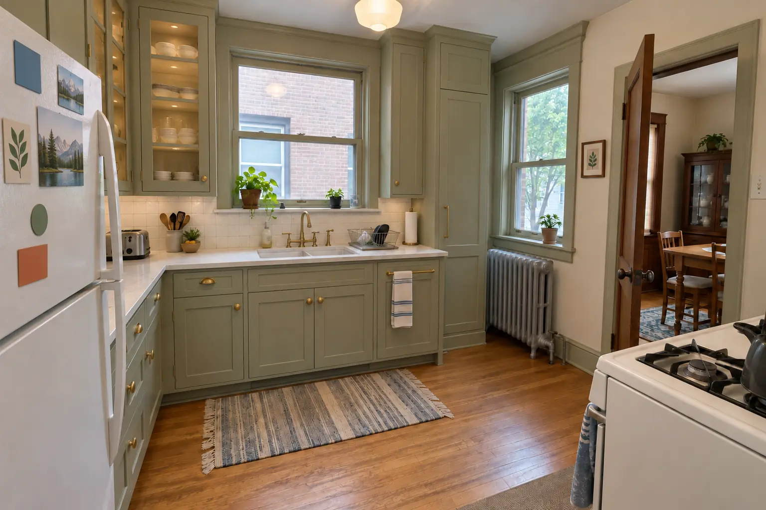 Custom Kitchen Cabinets in a prewar house — after