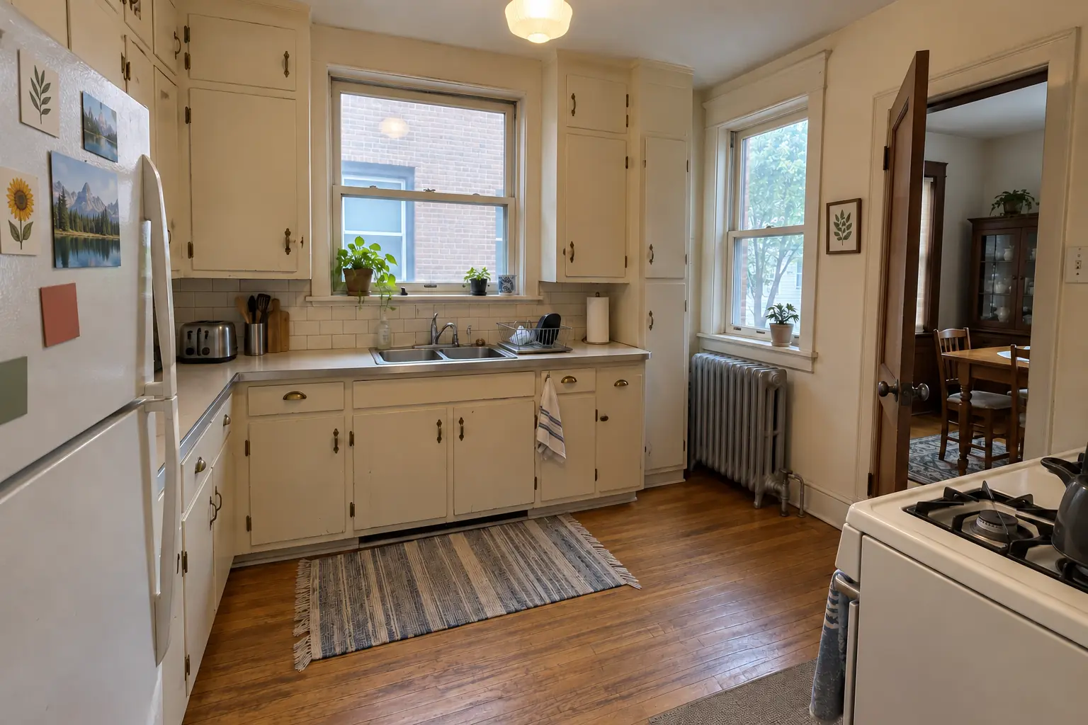 Custom Kitchen Cabinets in a prewar house — before