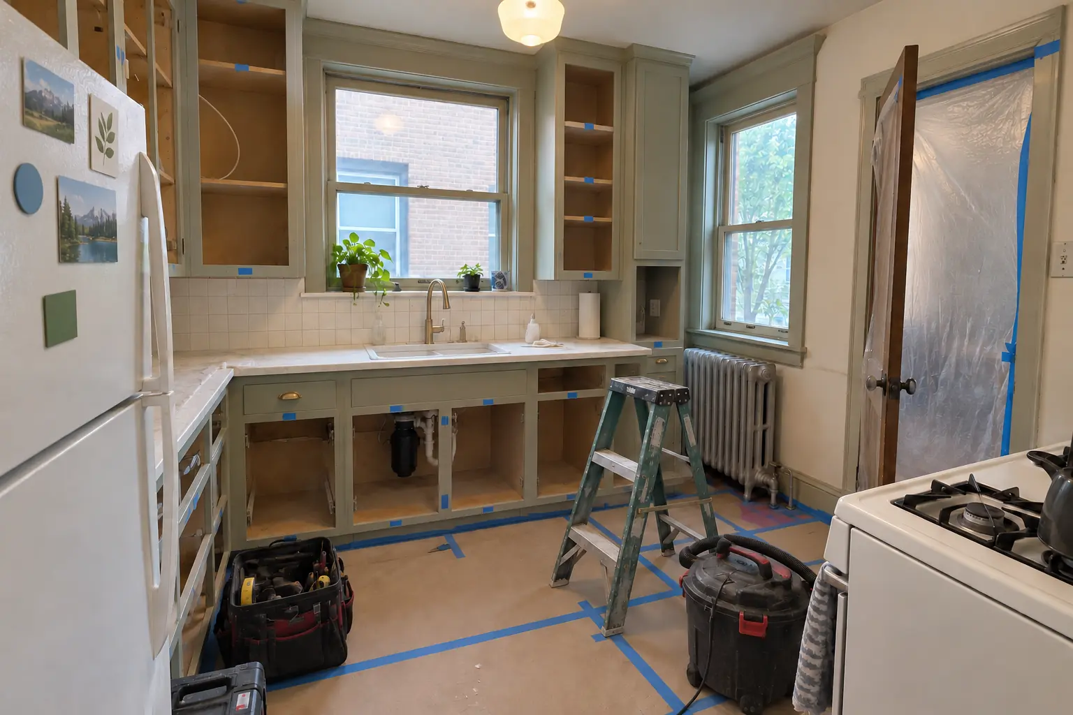 Custom Kitchen Cabinets in a prewar house — in progress