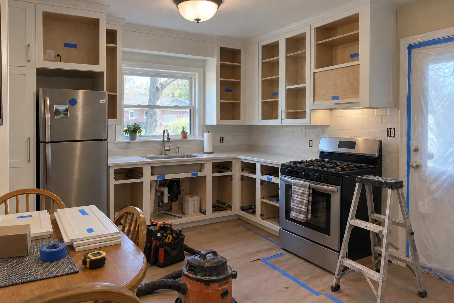 Custom Kitchen Cabinets in a postwar ranch / cape cod / bi-level — in progress