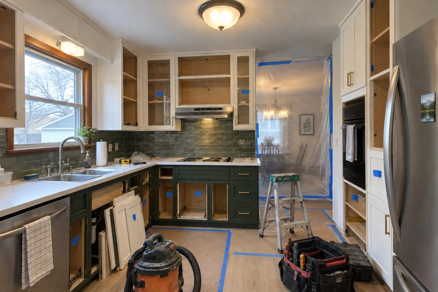 Custom Kitchen Cabinets in a postwar ranch / cape cod / bi-level — in progress