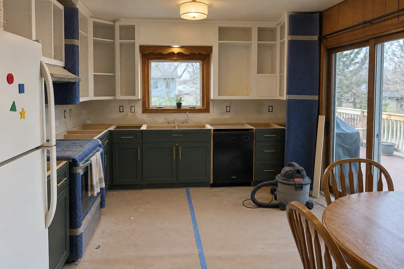 Custom Kitchen Cabinets in a 1970s split-level / raised ranch / tract — in progress