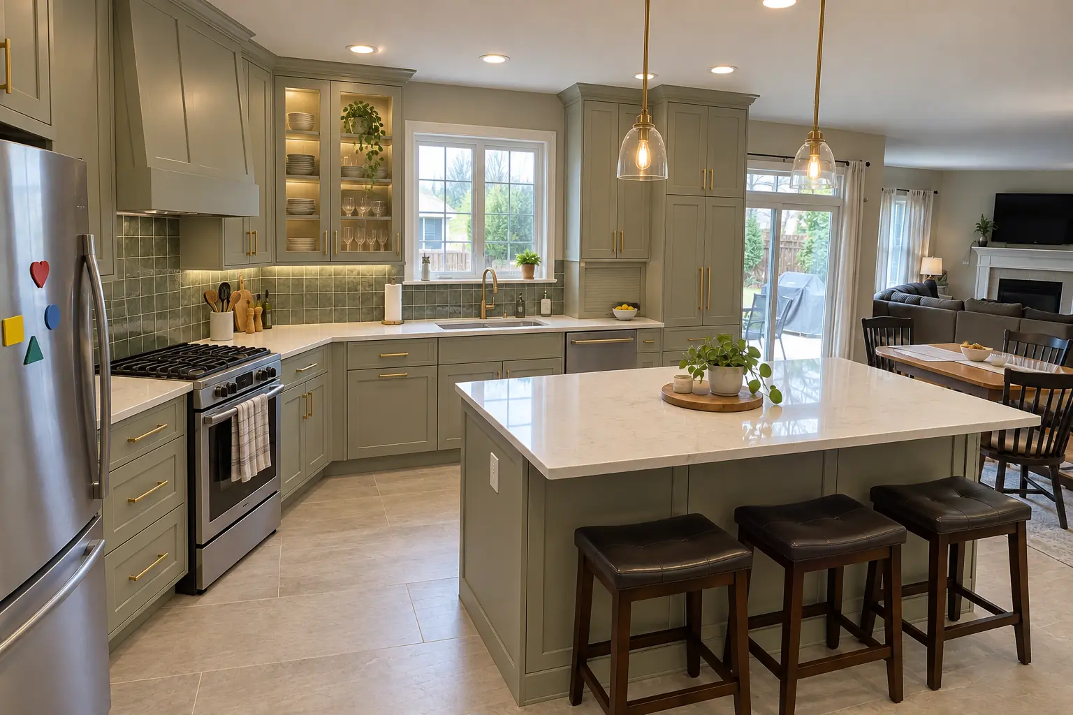Custom Kitchen Cabinets project near Plainfield, after