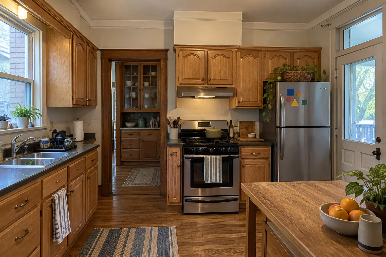 Cabinet Door & Drawer Front Replacement in a prewar house — before