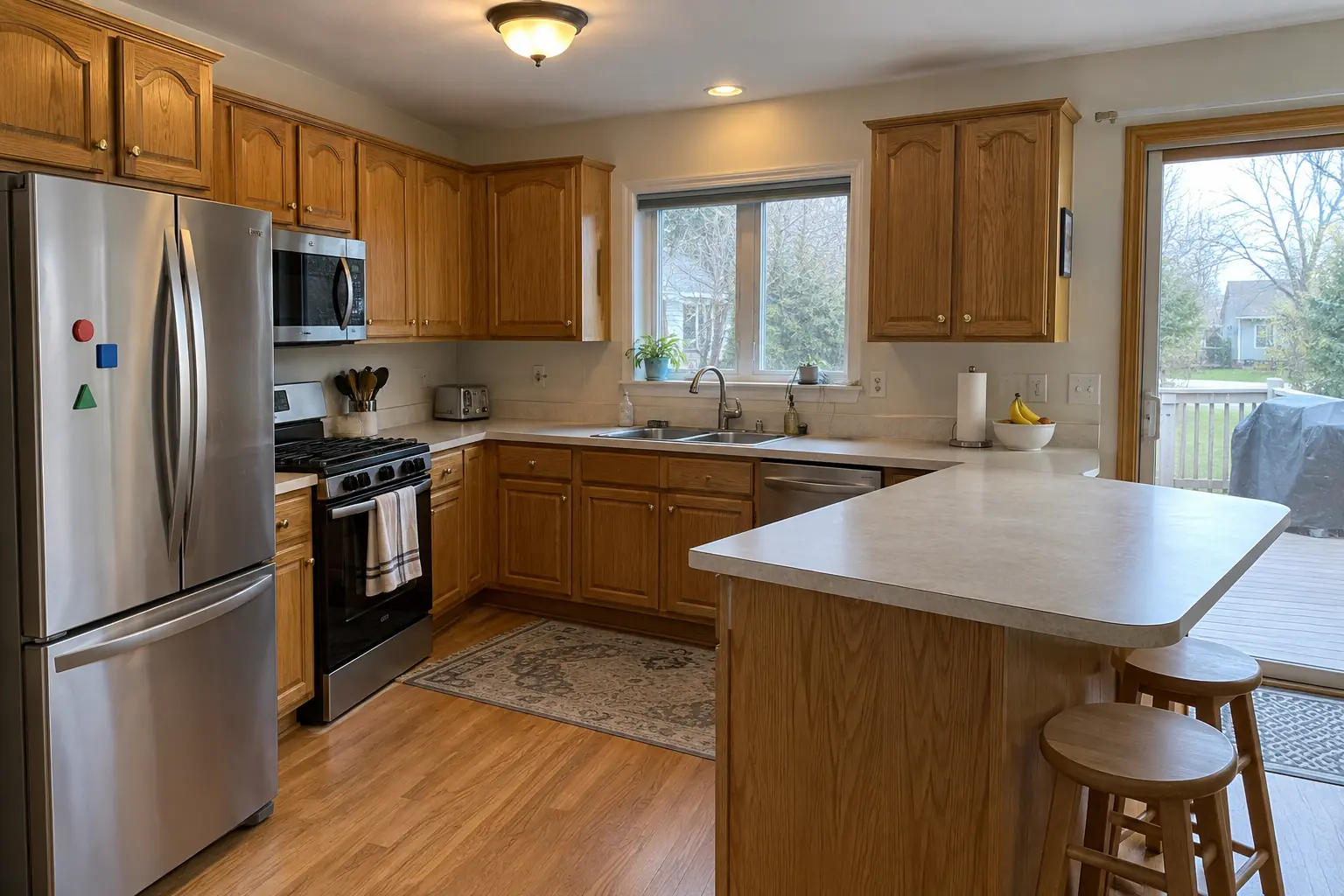 Cabinet Door & Drawer Front Replacement project in Wheaton, before