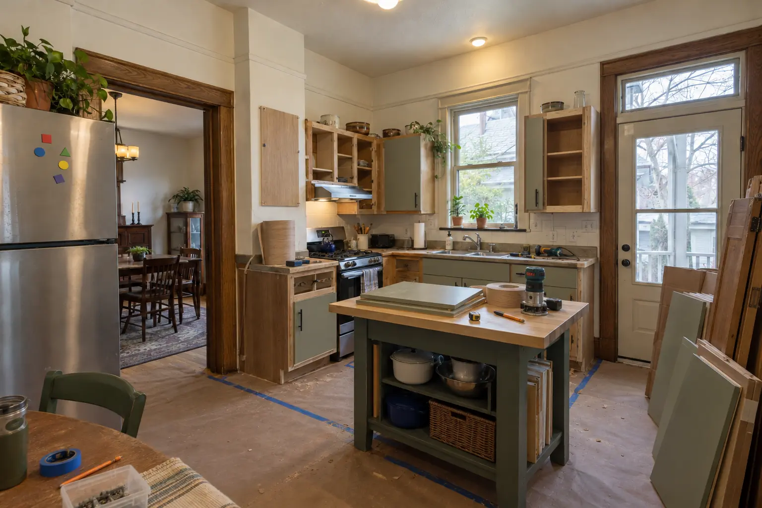 Kitchen Cabinet Services in a prewar house — in progress