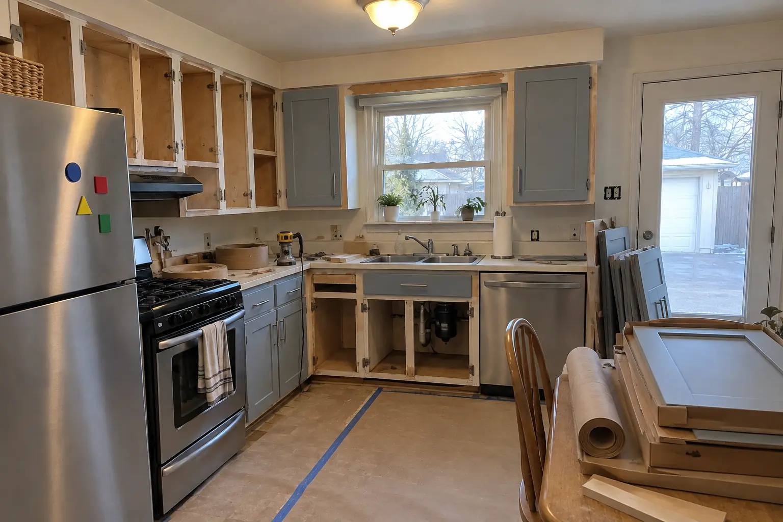 Kitchen Cabinet Services in a postwar ranch / cape cod / bi-level — in progress