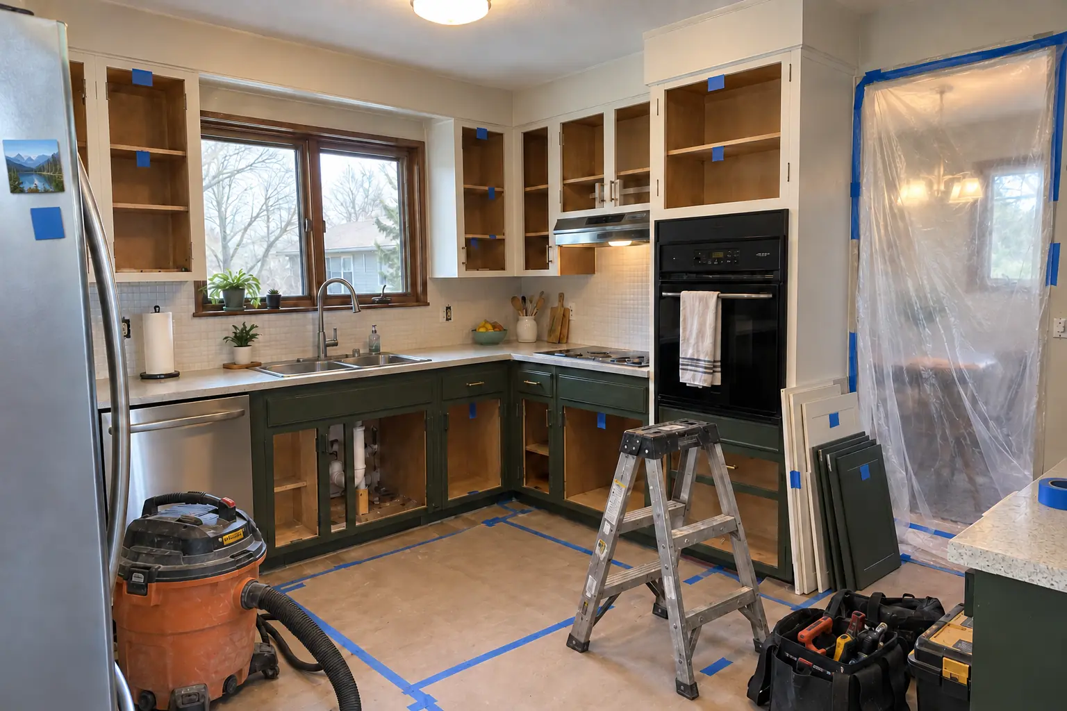 Kitchen Cabinet Services in a postwar ranch / cape cod / bi-level — in progress