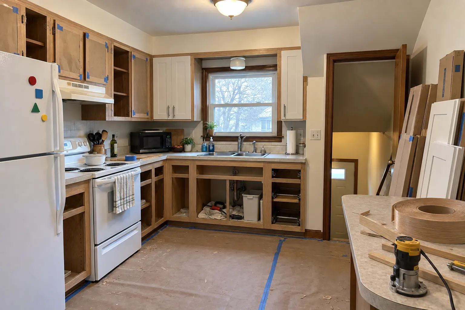 Kitchen Cabinet Services in a postwar ranch / cape cod / bi-level — in progress