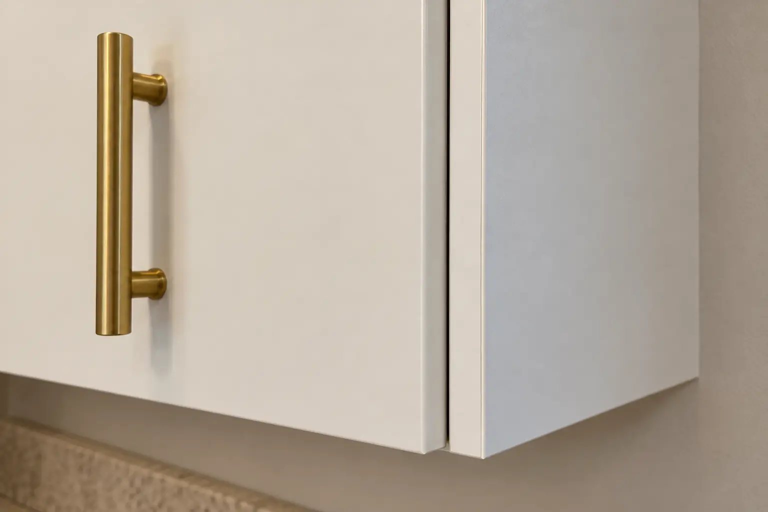 Kitchen Cabinet Services in a 1980s-1990s two-story colonial / tract house — detail