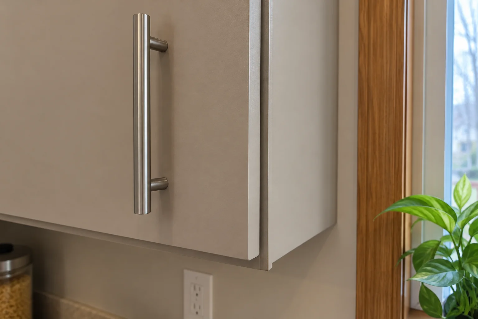 Kitchen Cabinet Services in a 1980s-1990s two-story colonial / tract house — detail