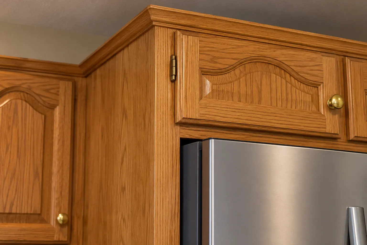 Kitchen Cabinet Modification in a 1980s-1990s two-story colonial / tract house — detail