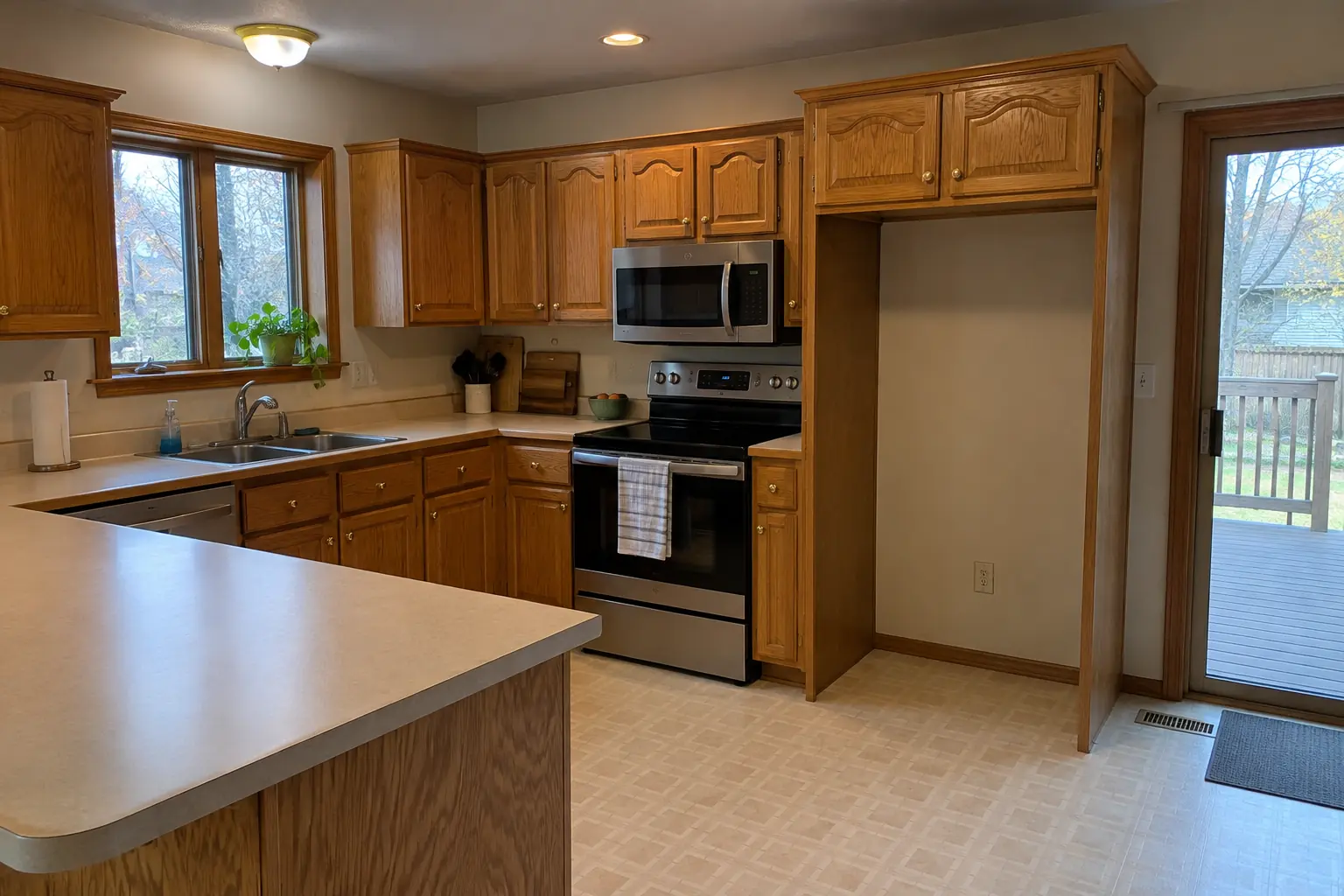 Kitchen Cabinet Modification — before