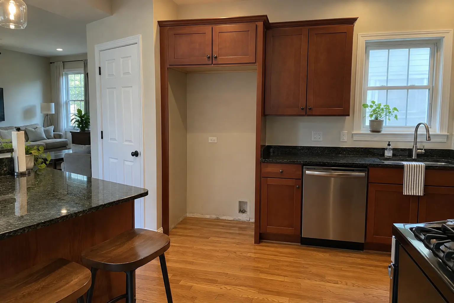 Kitchen Cabinet Modification in a 2000s new construction — before