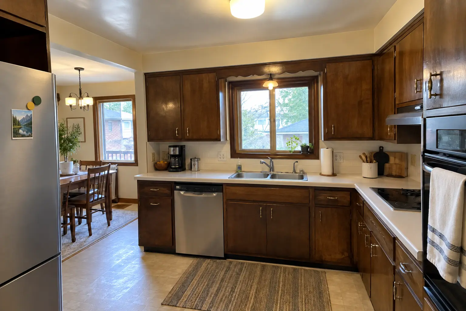 Kitchen Cabinet Painting — before