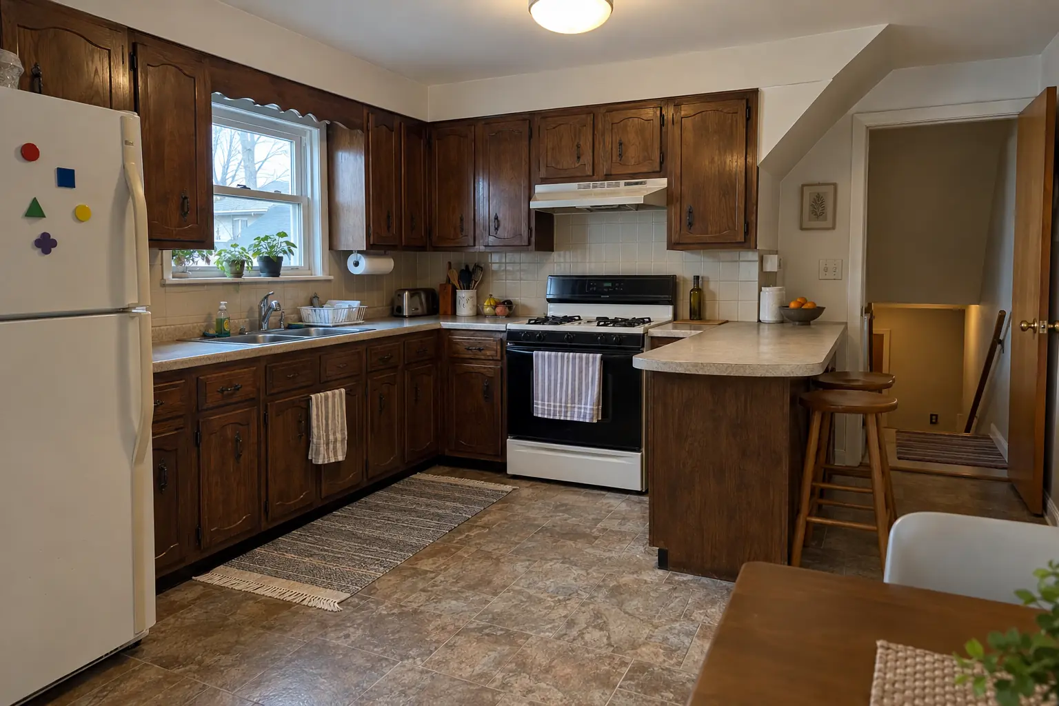 Kitchen Cabinet Painting — before