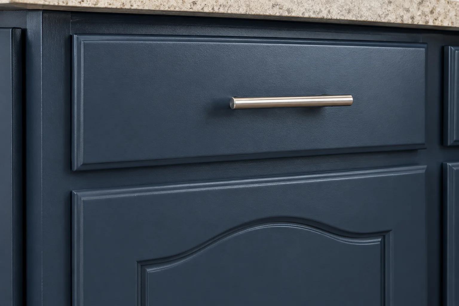 Kitchen Cabinet Painting in a postwar ranch / cape cod / bi-level — detail