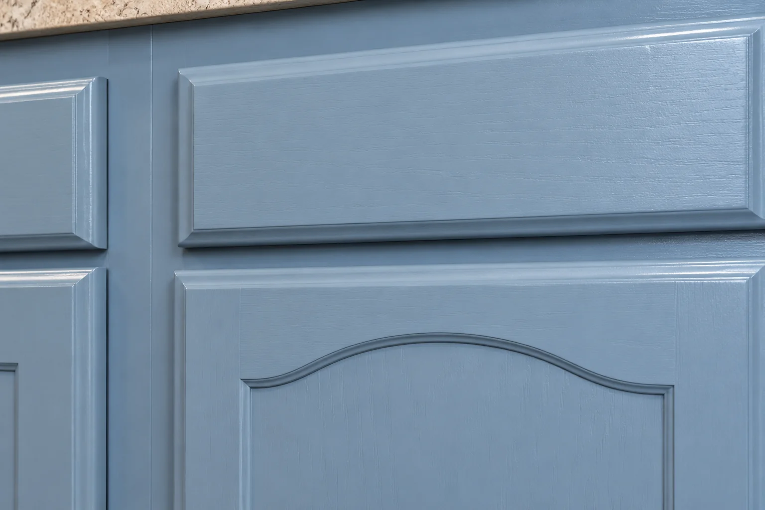 Kitchen Cabinet Painting in a postwar ranch / cape cod / bi-level — detail