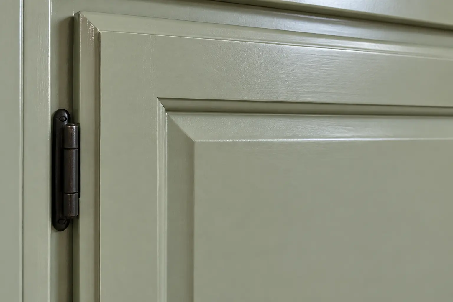 Kitchen Cabinet Painting in a 1970s split-level / raised ranch / tract — detail