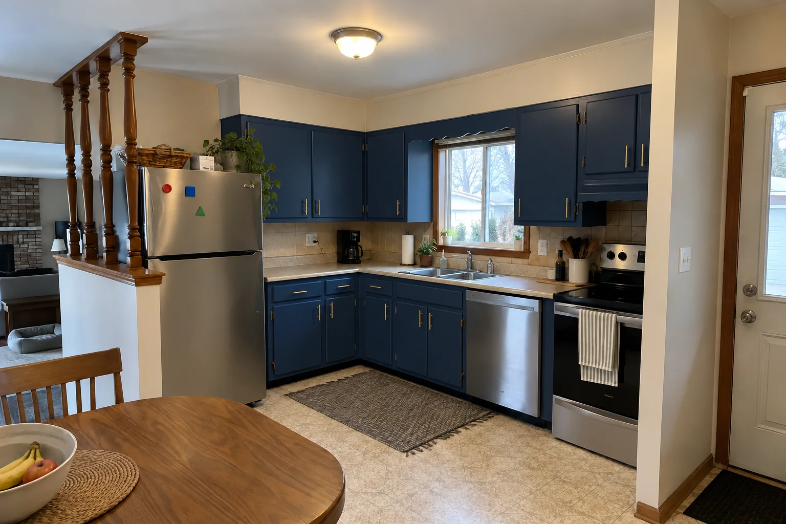 Kitchen Cabinet Painting project near Roselle, after