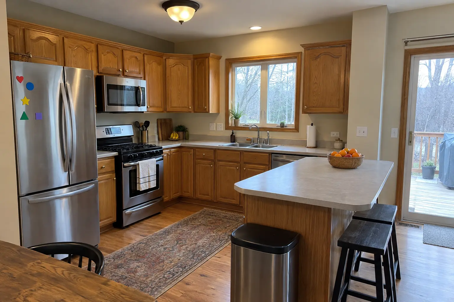 Kitchen Cabinet Painting — before