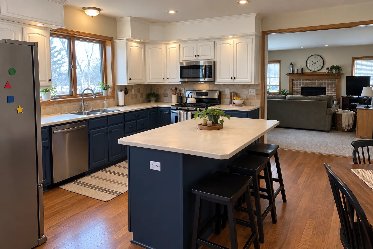 Kitchen Cabinet Painting — after