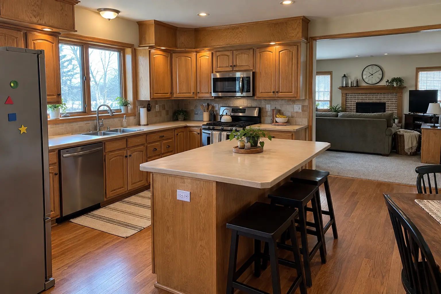 Kitchen Cabinet Painting — before