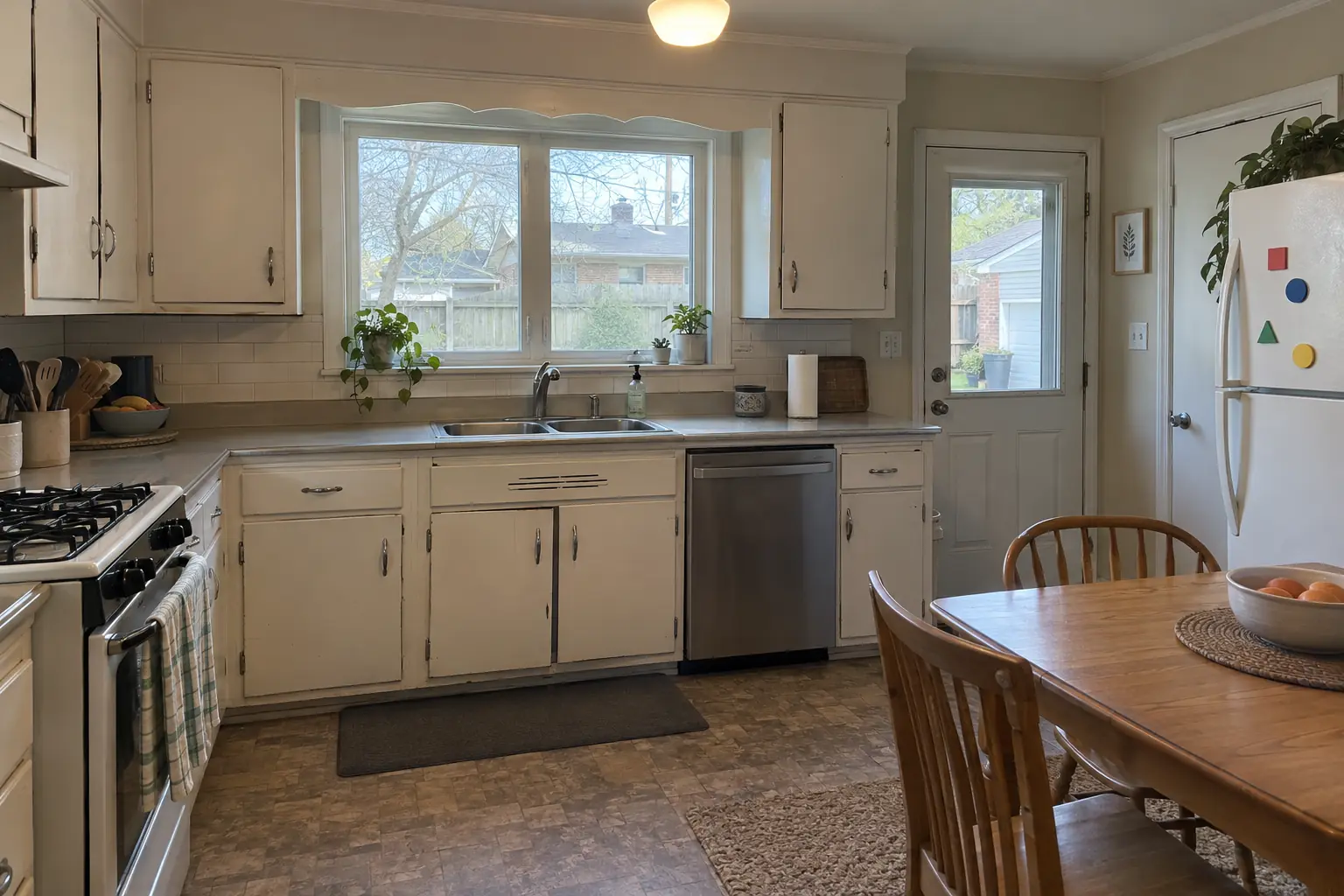 Cabinet Refacing in a postwar ranch / cape cod / bi-level — before