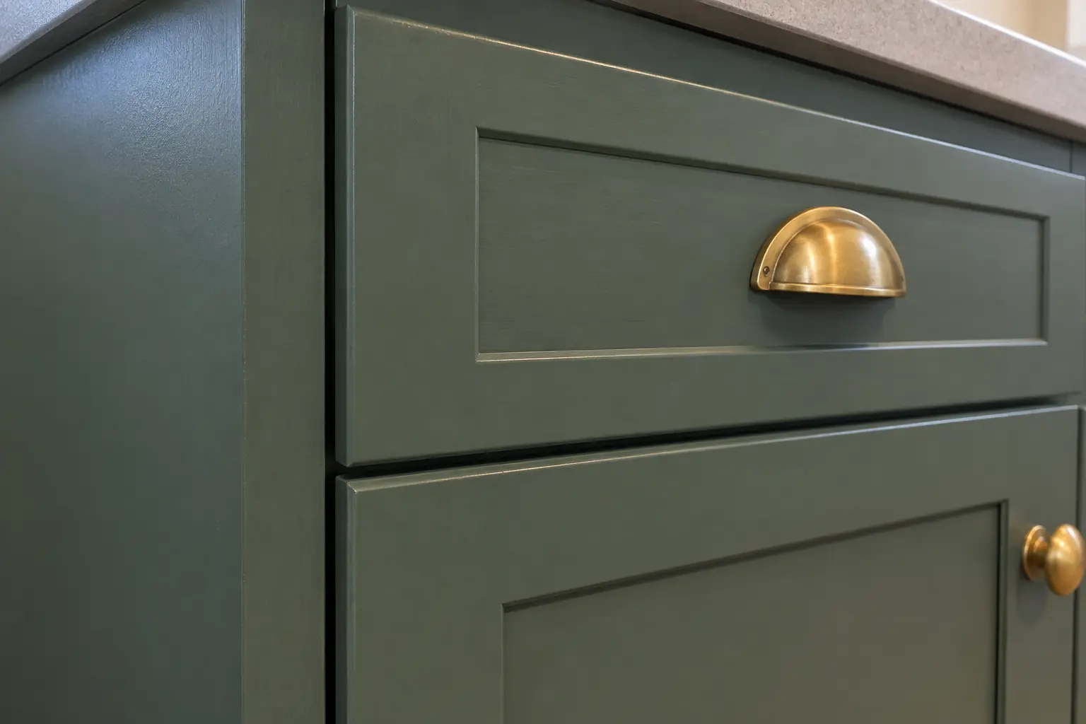 Cabinet Refacing in a postwar ranch / cape cod / bi-level — detail