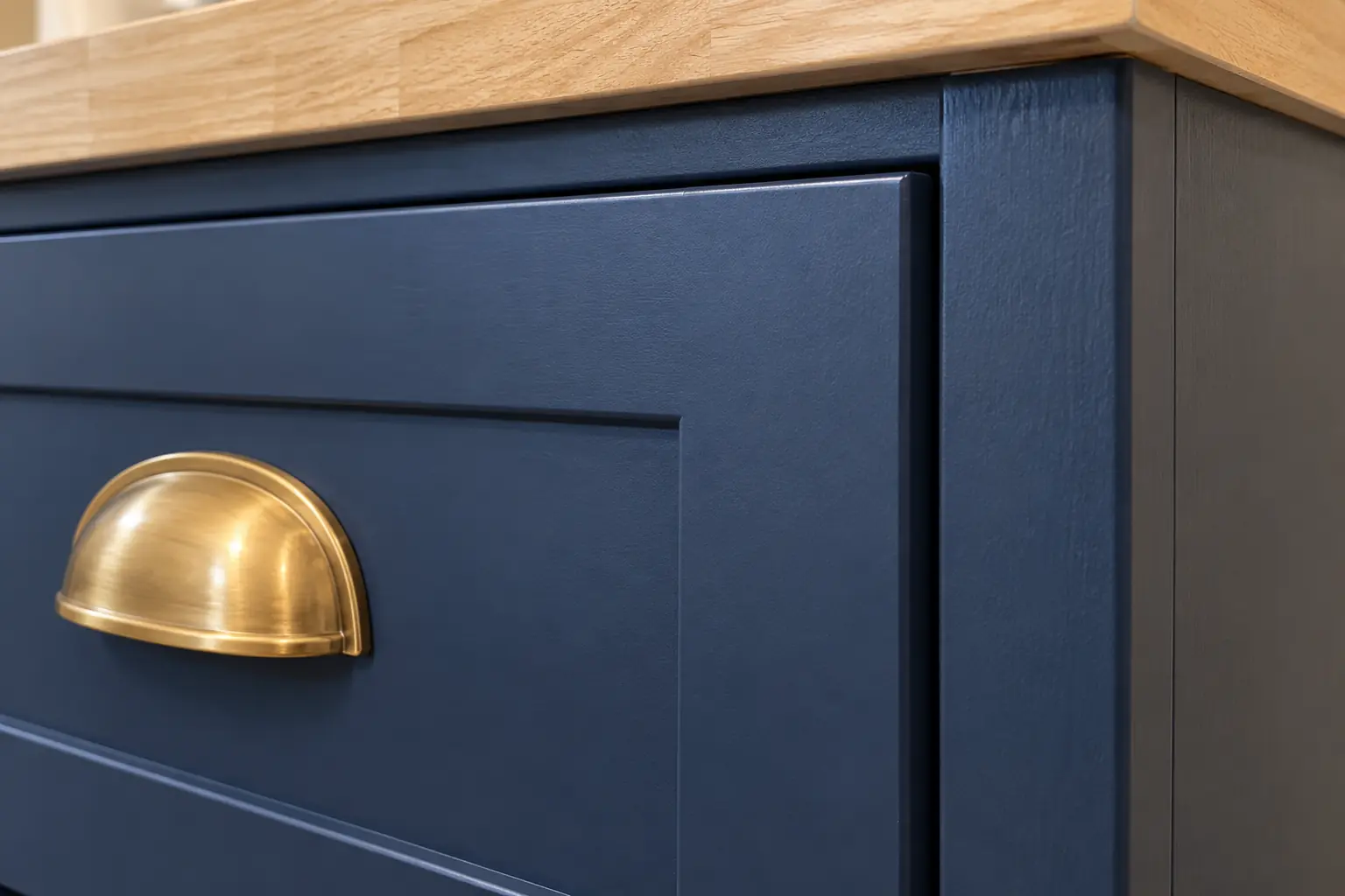 Cabinet Refacing in a postwar ranch / cape cod / bi-level — detail