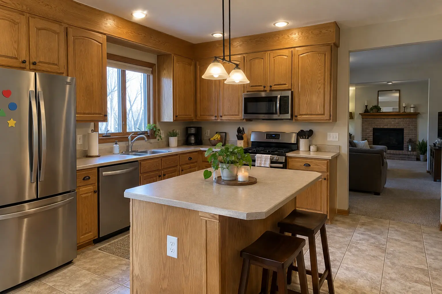 Cabinet Refacing — before